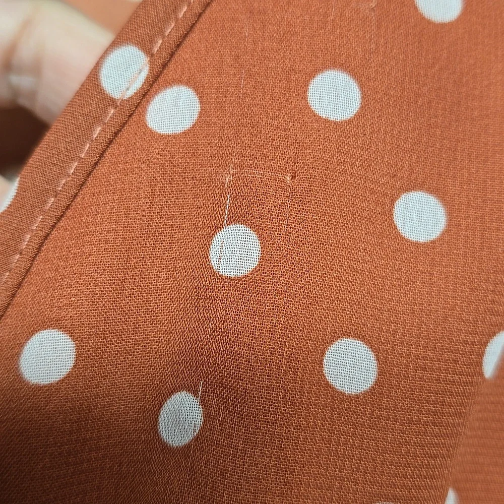 {Indigo Rose} Polka Dot Pleated Dress - Size MEDIUM - Picture 16 of 16